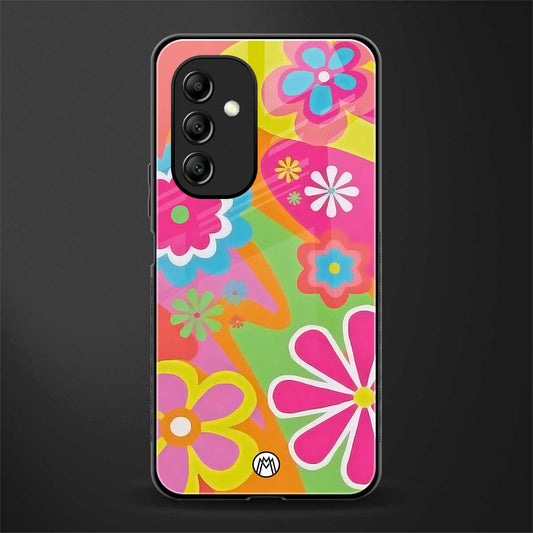 nostalgic wildflower y2k back phone cover | glass case for samsung galaxy a14 5g