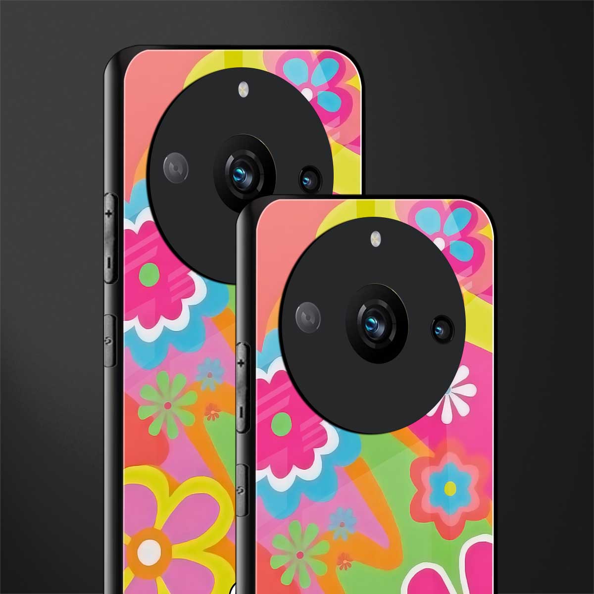 nostalgic wildflower y2k back phone cover | glass case for realme 11 pro 5g