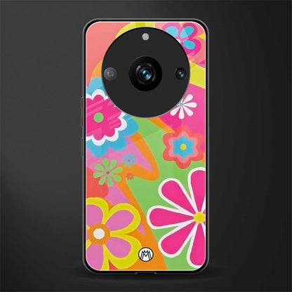 nostalgic wildflower y2k back phone cover | glass case for realme 11 pro 5g