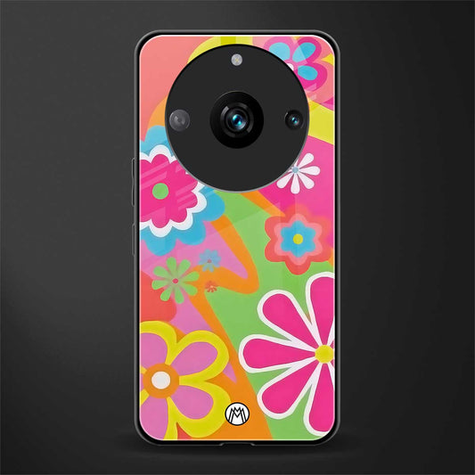 nostalgic wildflower y2k back phone cover | glass case for realme 11 pro 5g