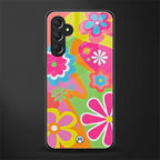 nostalgic wildflower y2k back phone cover | glass case for samsun galaxy a24 4g