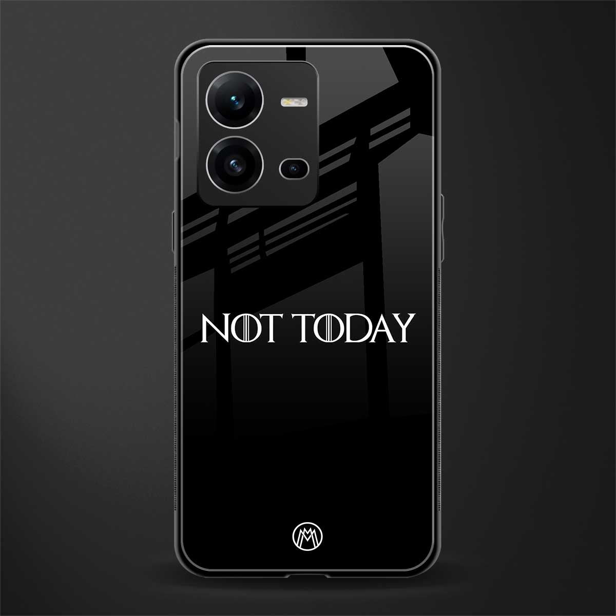 not today back phone cover | glass case for vivo v25-5g