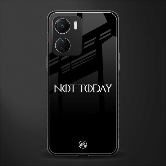 not today back phone cover | glass case for vivo y16