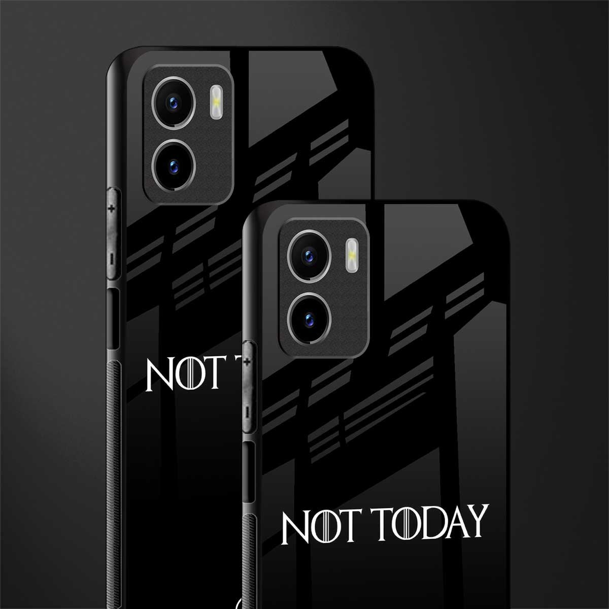 not today back phone cover | glass case for vivo y72