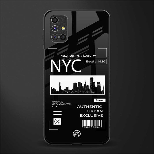 nyc glass case for samsung galaxy m51 image