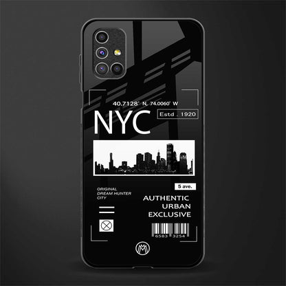 nyc glass case for samsung galaxy m51 image