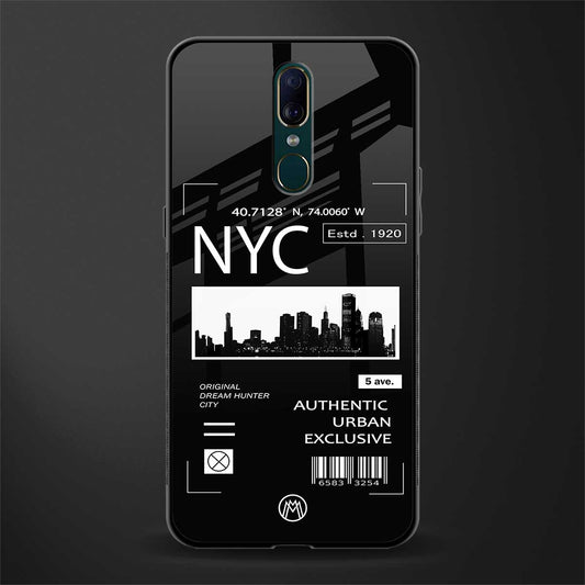 nyc glass case for oppo a9 image