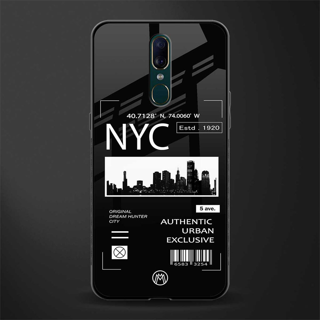 nyc glass case for oppo a9 image