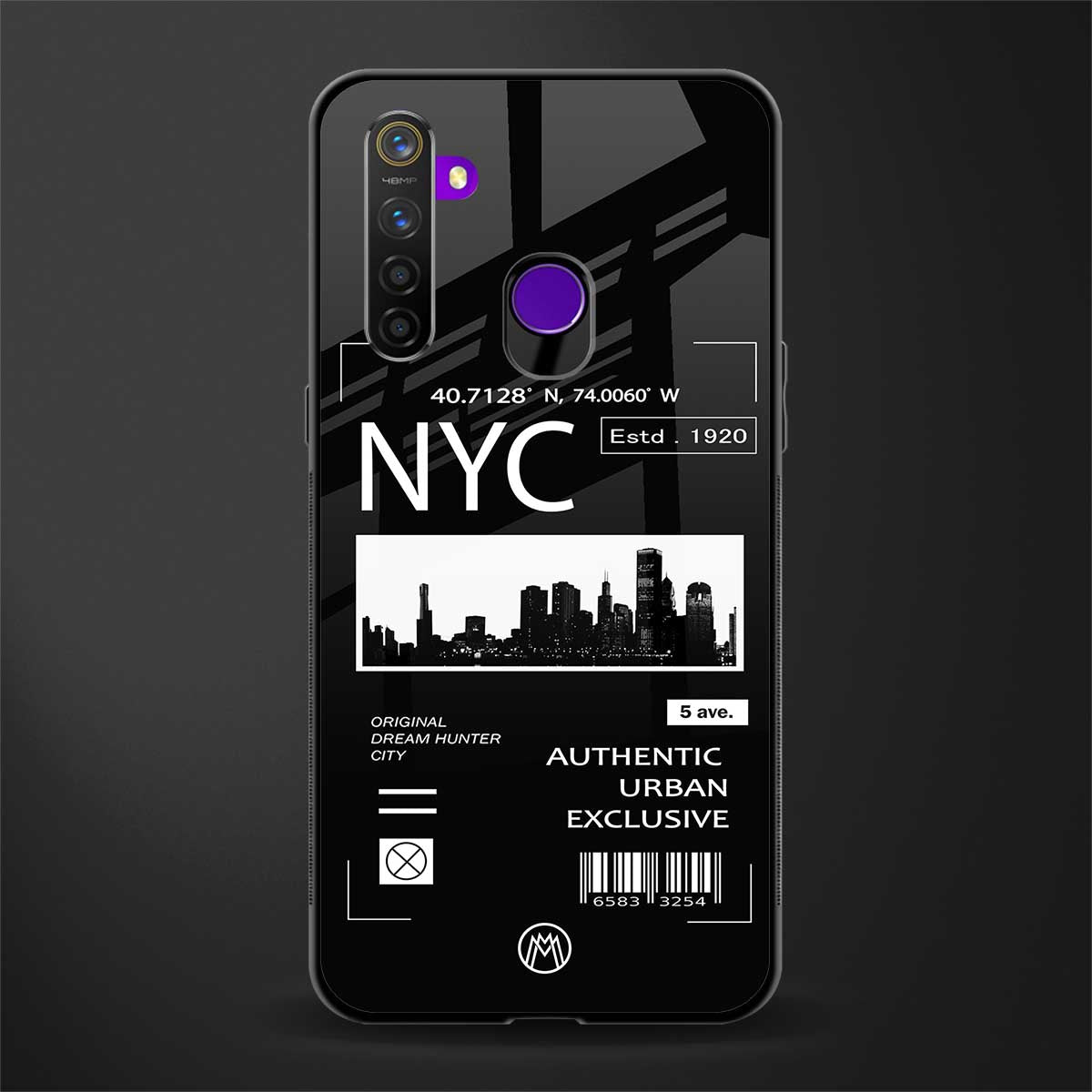 nyc glass case for realme 5 image