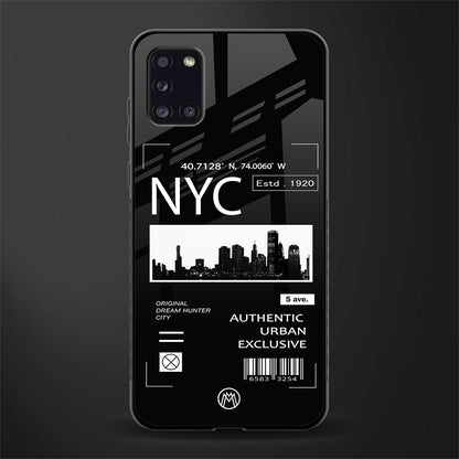 nyc glass case for samsung galaxy a31 image
