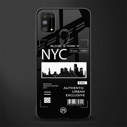 nyc glass case for samsung galaxy m31 image