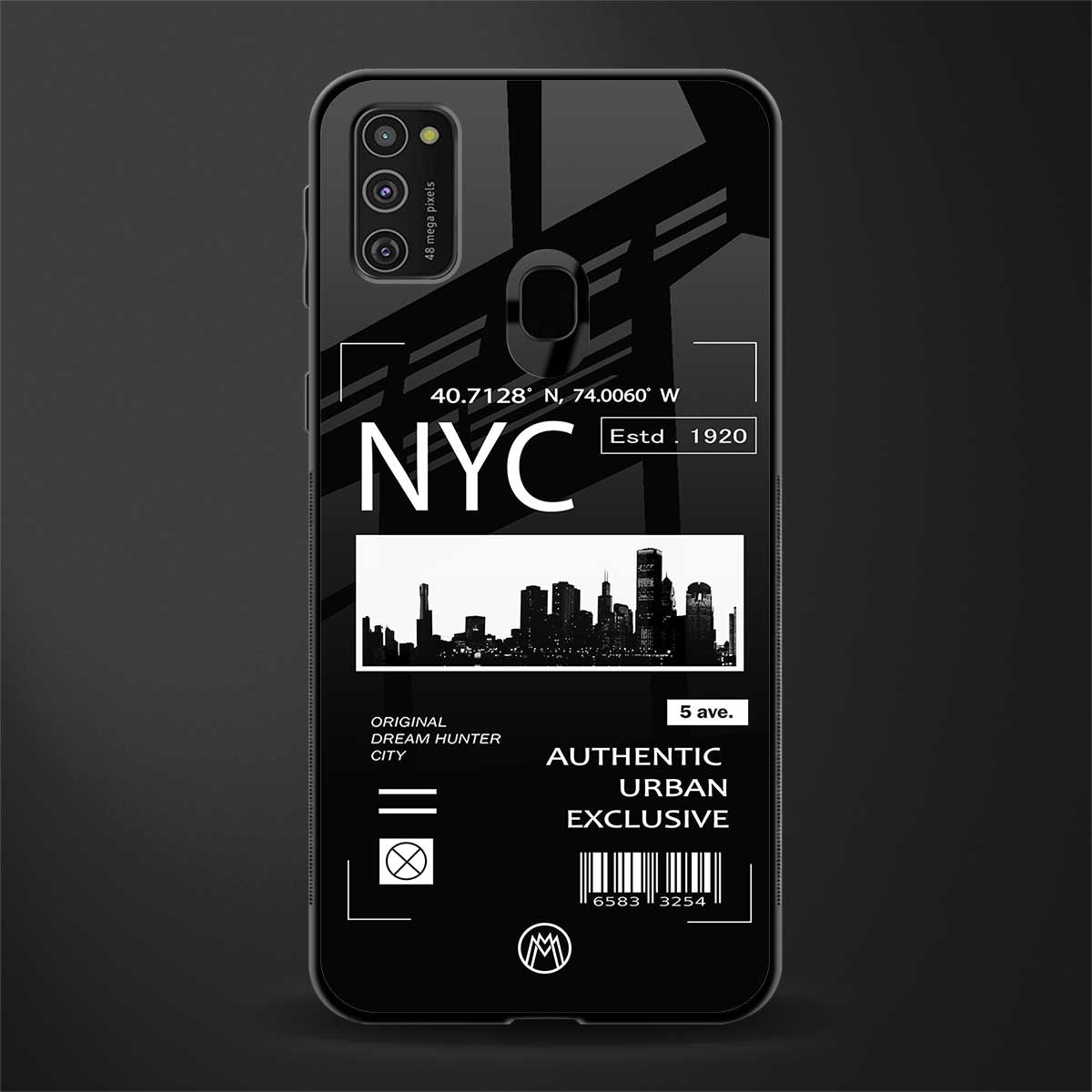 nyc glass case for samsung galaxy m21 image