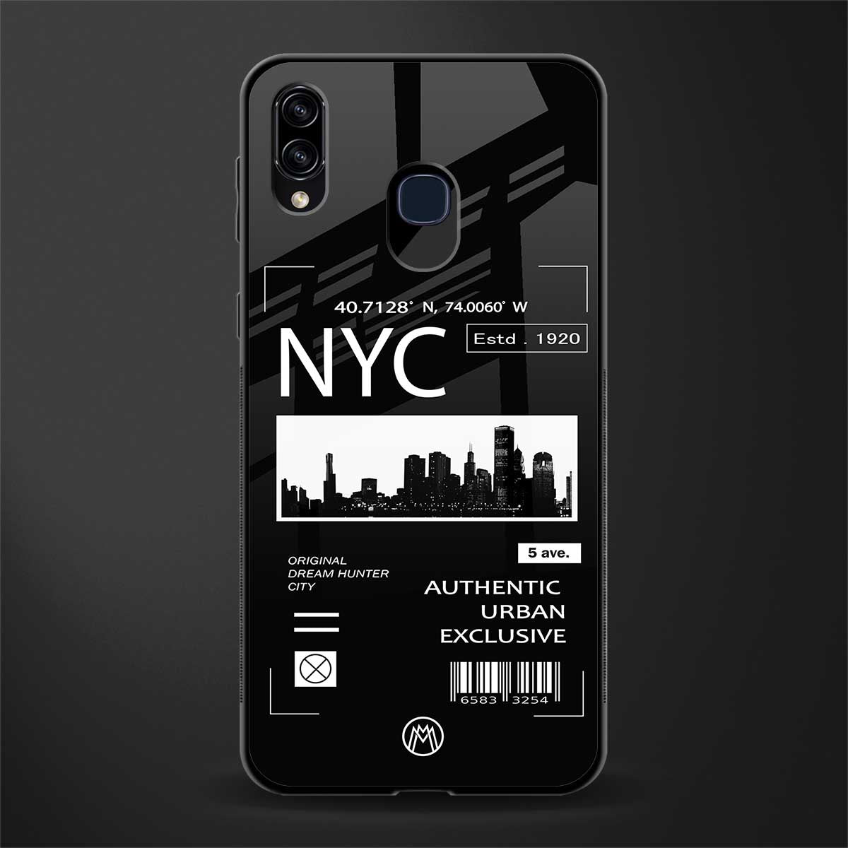 nyc glass case for samsung galaxy a20 image