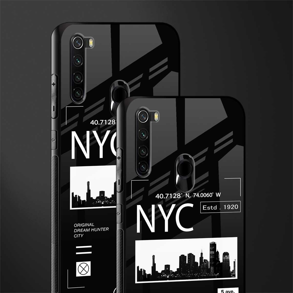 nyc glass case for redmi note 8 image-2