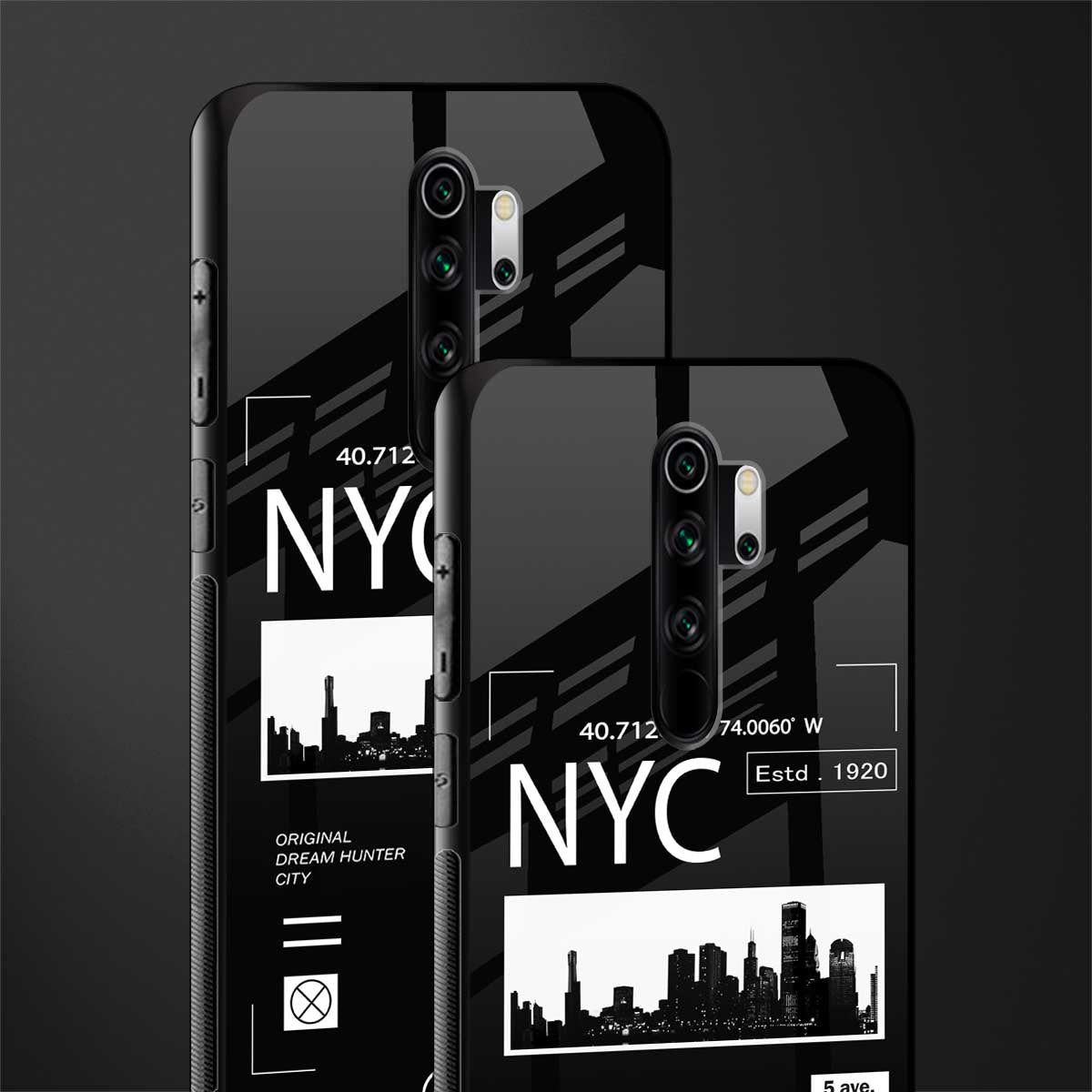 nyc glass case for redmi note 8 pro image-2