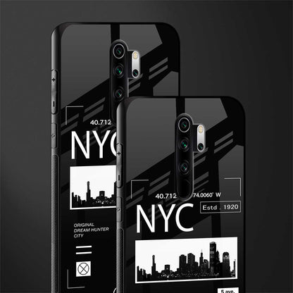 nyc glass case for redmi note 8 pro image-2