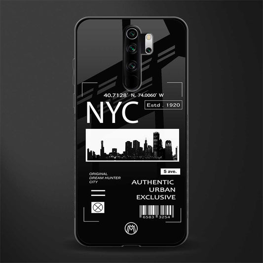 nyc glass case for redmi note 8 pro image