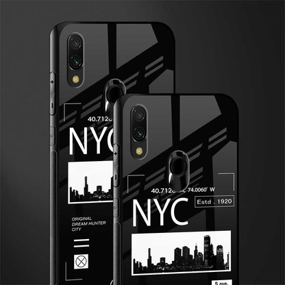 nyc glass case for redmi 7redmi y3 image-2