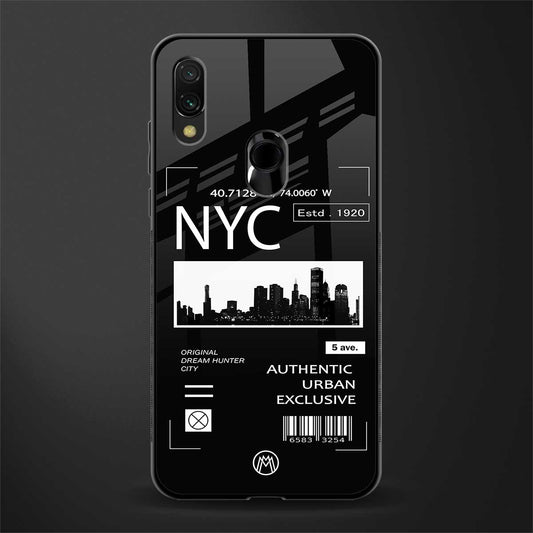 nyc glass case for redmi note 7 pro image