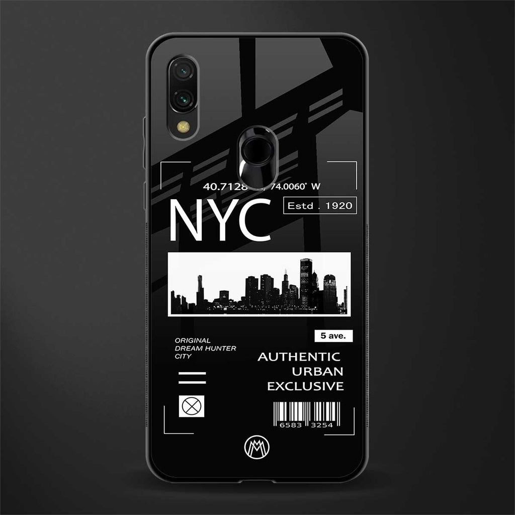 nyc glass case for redmi y3 image