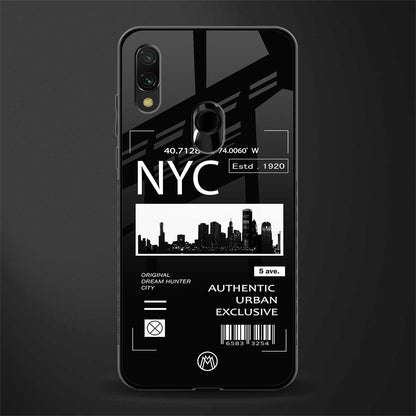 nyc glass case for redmi y3 image