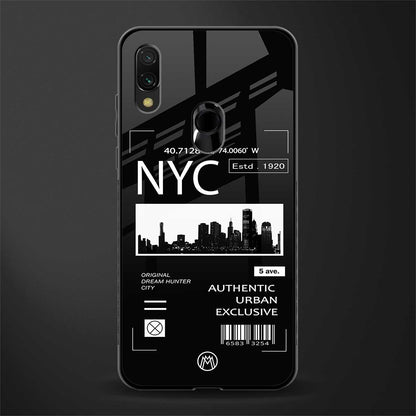nyc glass case for redmi 7redmi y3 image