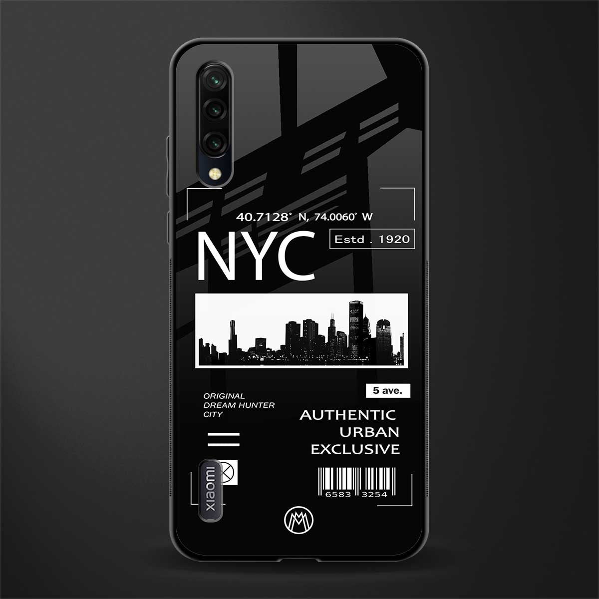 nyc glass case for mi a3 redmi a3 image