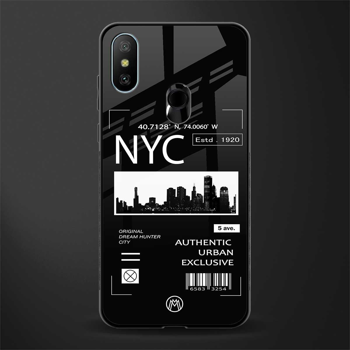 nyc glass case for redmi 6 pro image