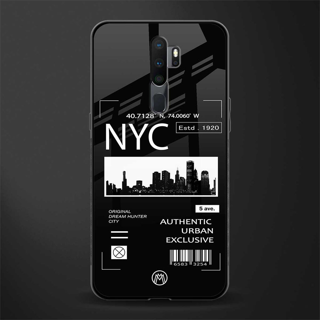 nyc glass case for oppo a5 2020 image