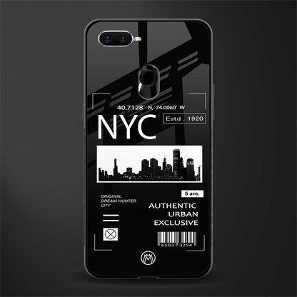 nyc glass case for oppo a7 image