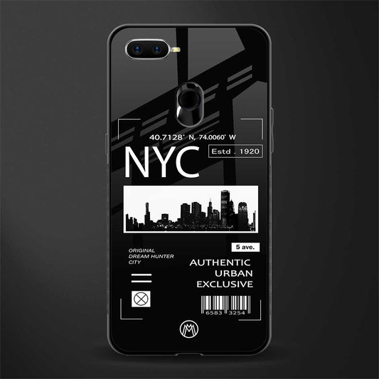 nyc glass case for oppo a7 image