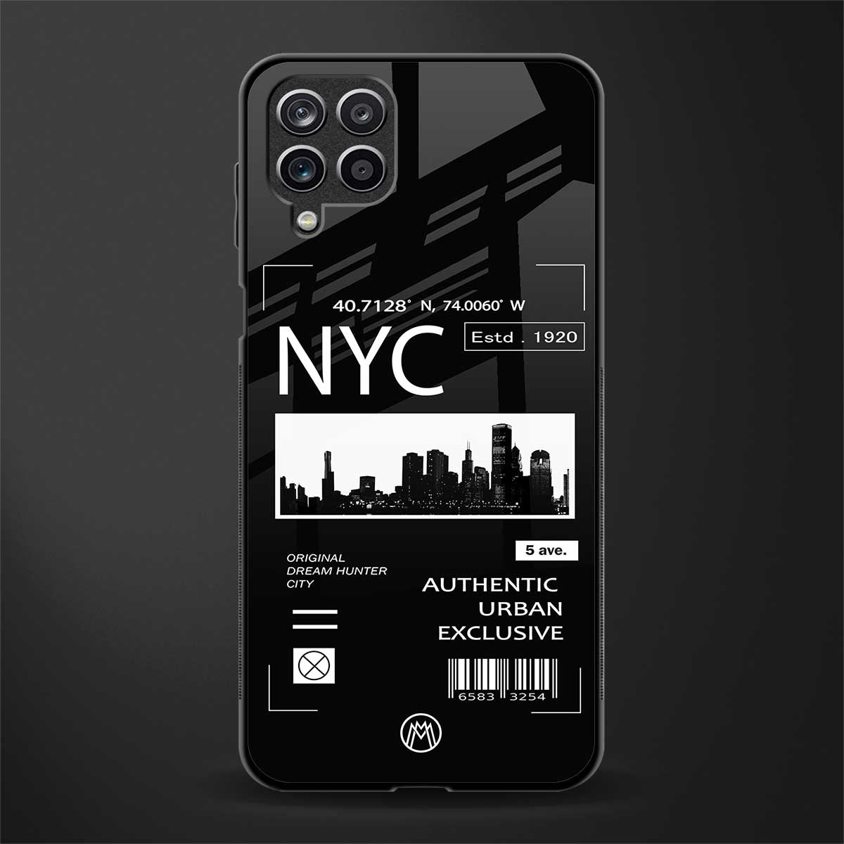 nyc back phone cover | glass case for samsung galaxy a22 4g