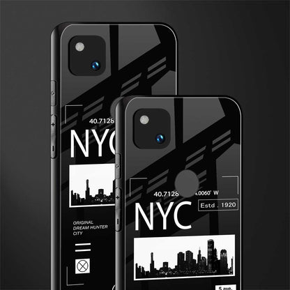 nyc back phone cover | glass case for google pixel 4a 4g