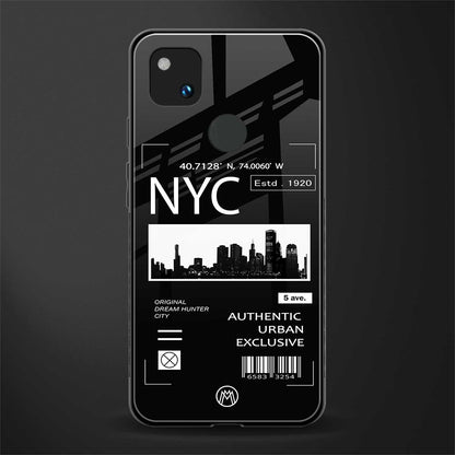 nyc back phone cover | glass case for google pixel 4a 4g