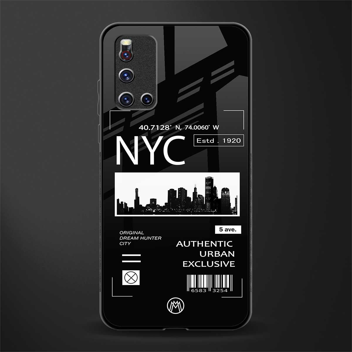 nyc glass case for vivo v19 image