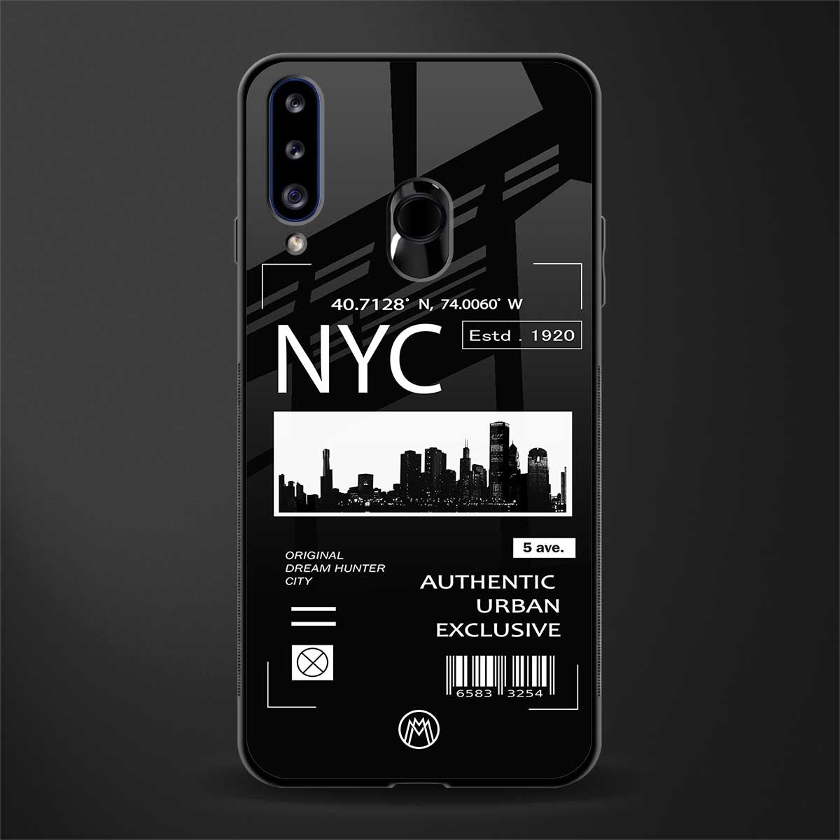 nyc glass case for samsung galaxy a20s image