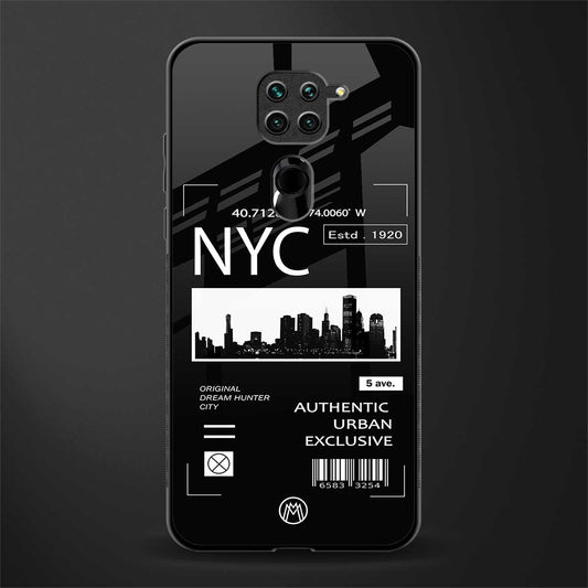 nyc glass case for redmi note 9 image