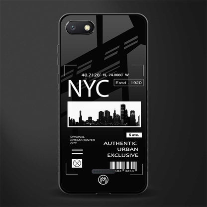 nyc glass case for redmi 6a image