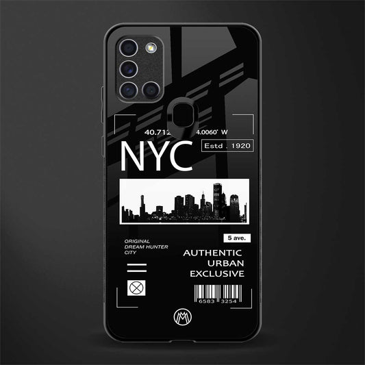 nyc glass case for samsung galaxy a21s image