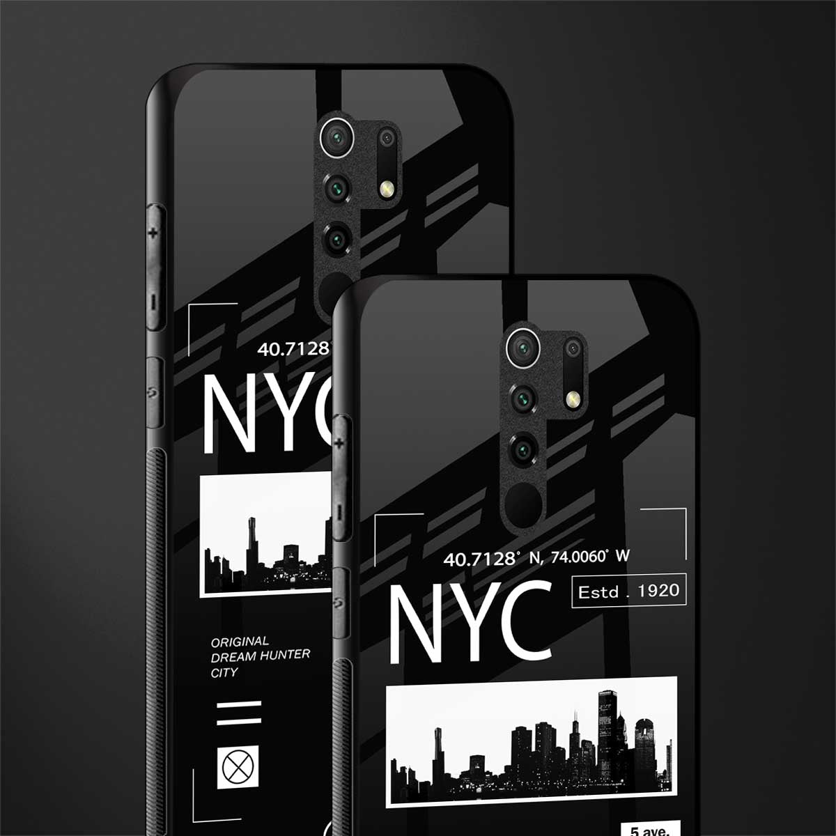 nyc glass case for redmi 9 prime image-2