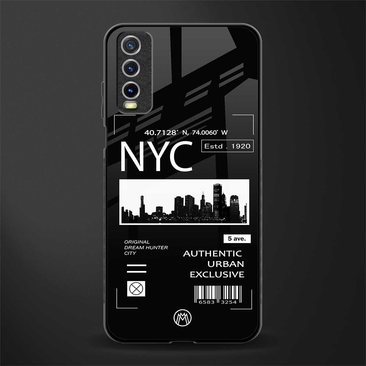 nyc glass case for vivo y20i vivo y20t image