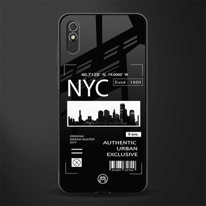nyc glass case for redmi 9i image