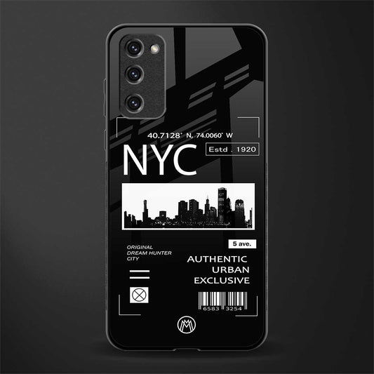 nyc glass case for samsung galaxy s20 fe image