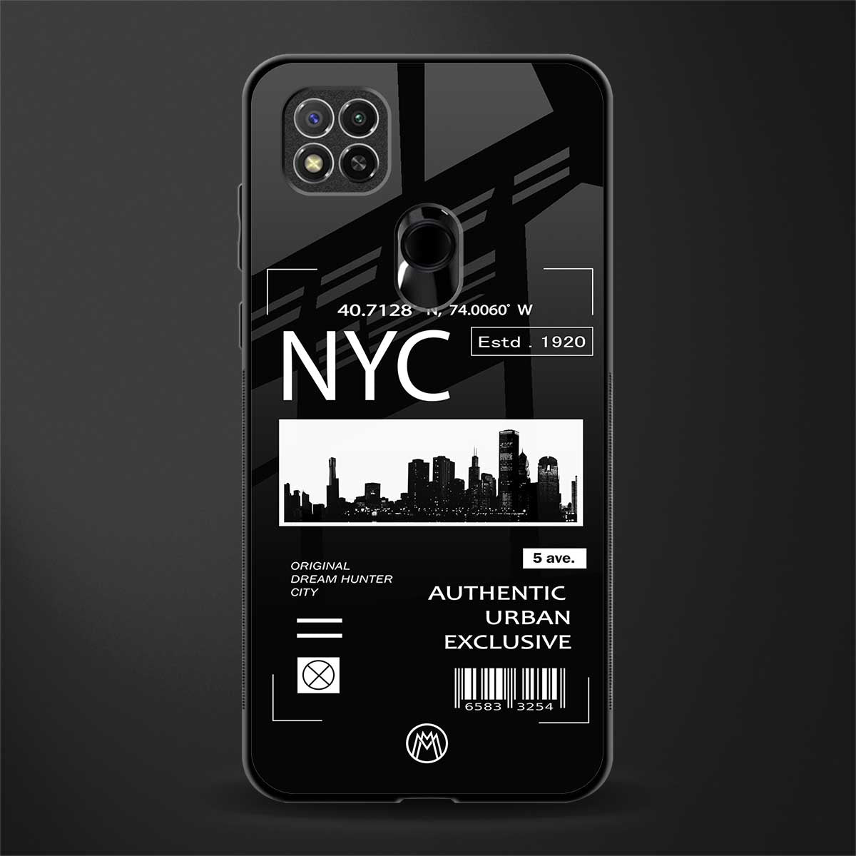 nyc glass case for redmi 9c image