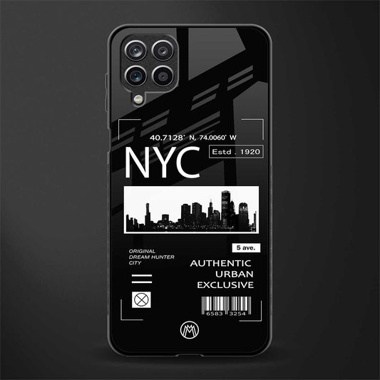 nyc glass case for samsung galaxy f12 image