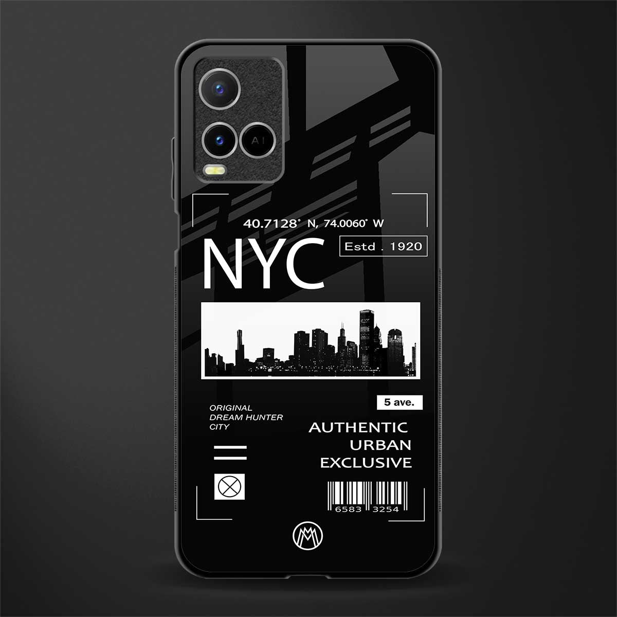 nyc glass case for vivo y33s vivo y33t image