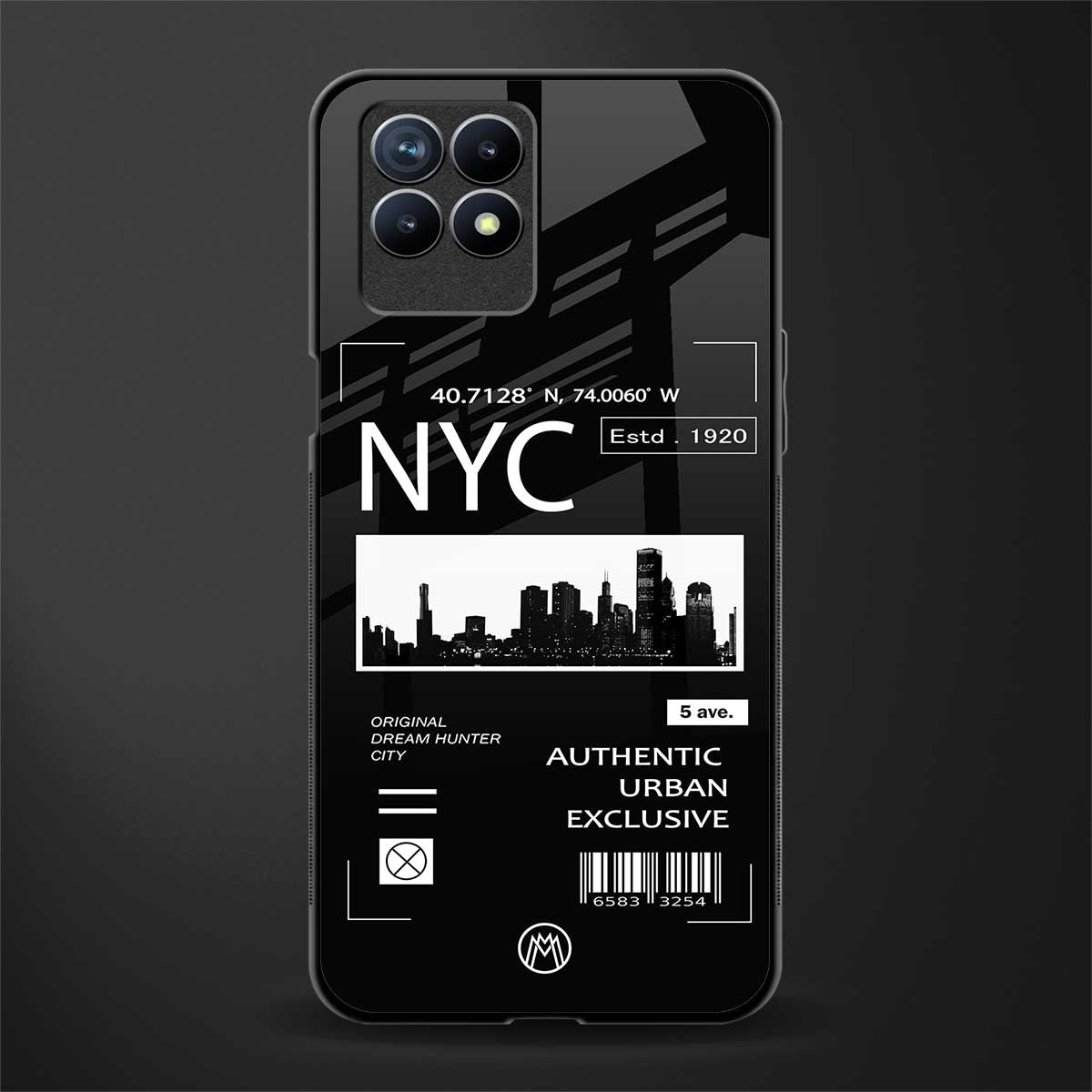nyc glass case for realme 8i image