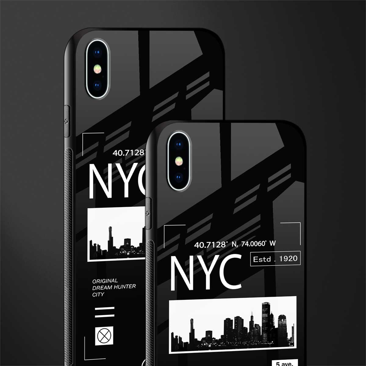 nyc glass case for iphone xs max image-2