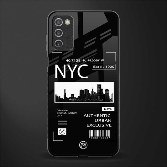 nyc glass case for samsung galaxy a03s image