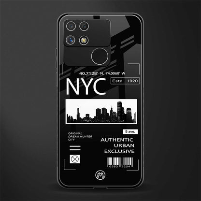 nyc back phone cover | glass case for realme narzo 50a